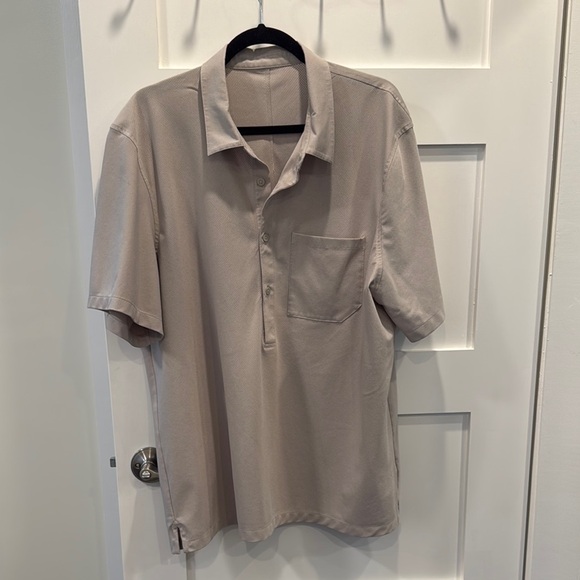 Lulu Men's Beige Polo Shirt - Picture 1 of 1